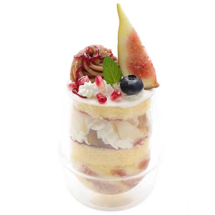 無花果とモンブランのショートケーキ
