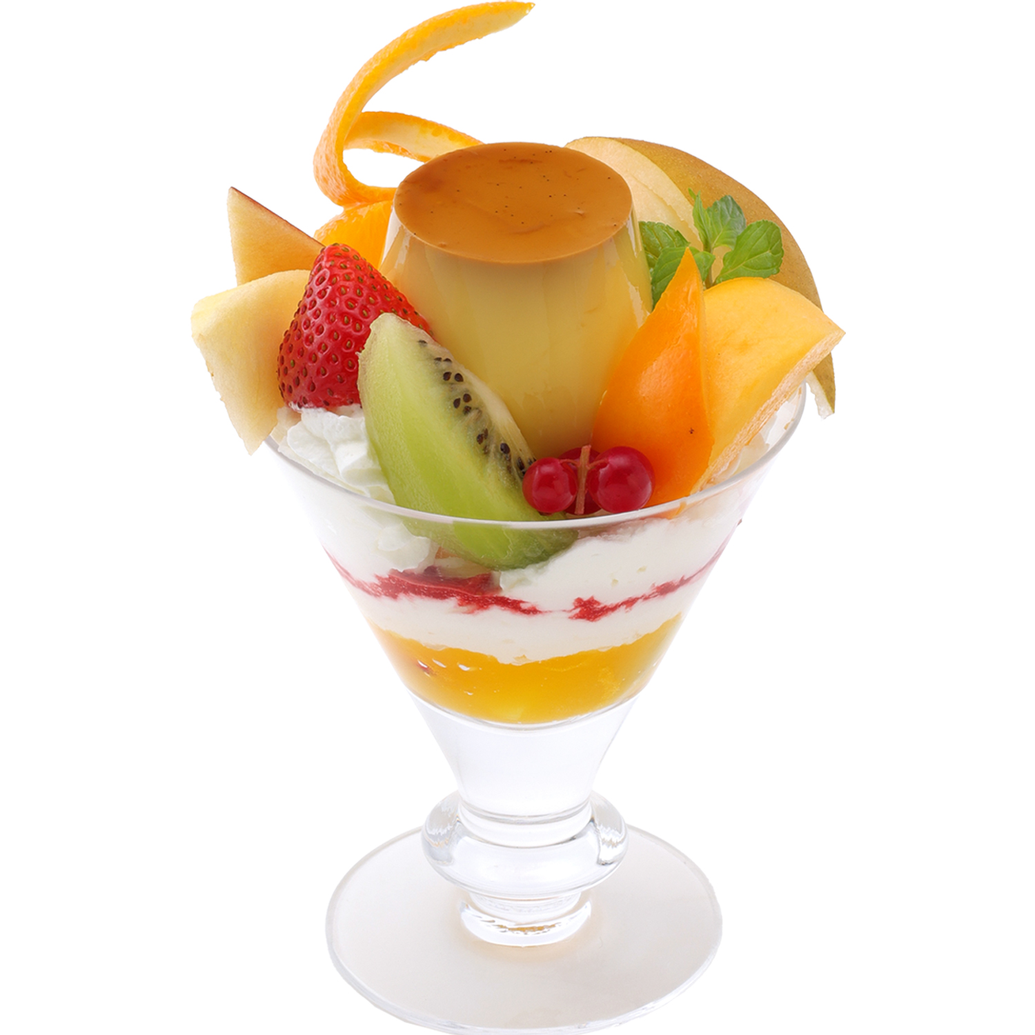 季節のプリンパフェ