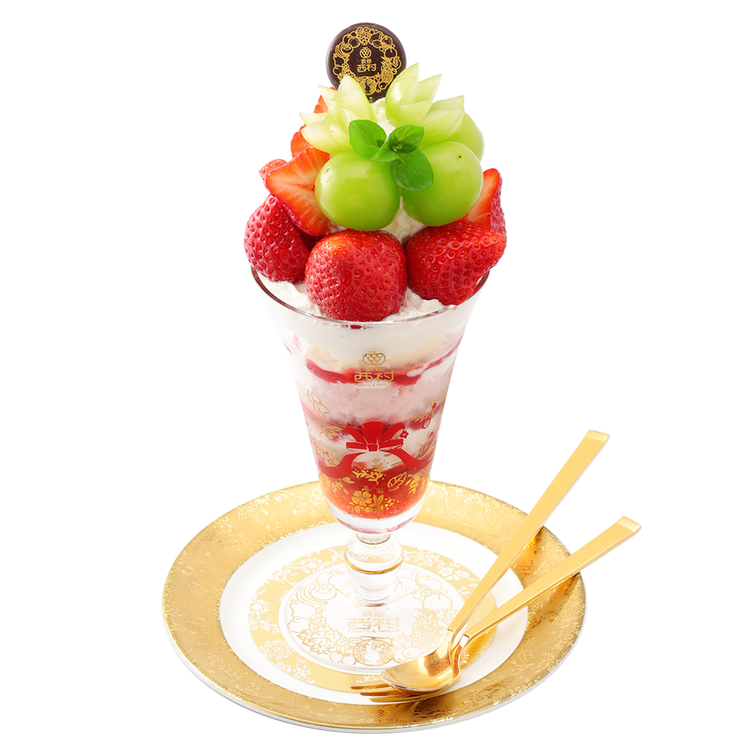 特選 シャインマスカット＆あまおう苺パフェ