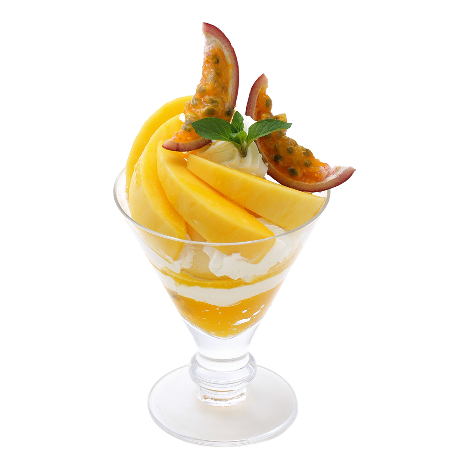 国産パッションフルーツ＆マンゴーパフェ