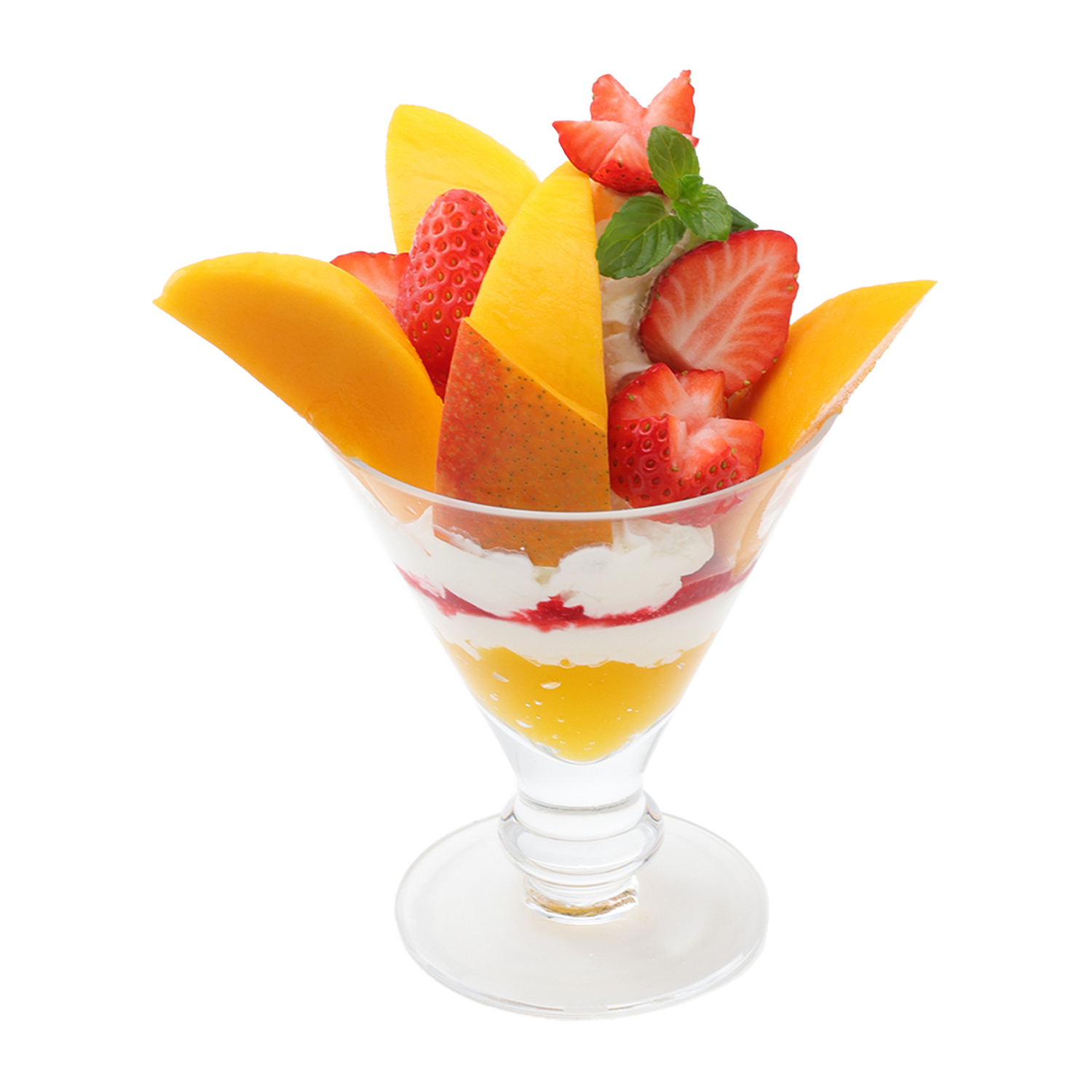 アップルマンゴー＆春いちごパフェ